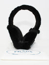 Triangular logo shearling earmuff 9Y1GQD FXF F0990 - PRADA - BALAAN 2