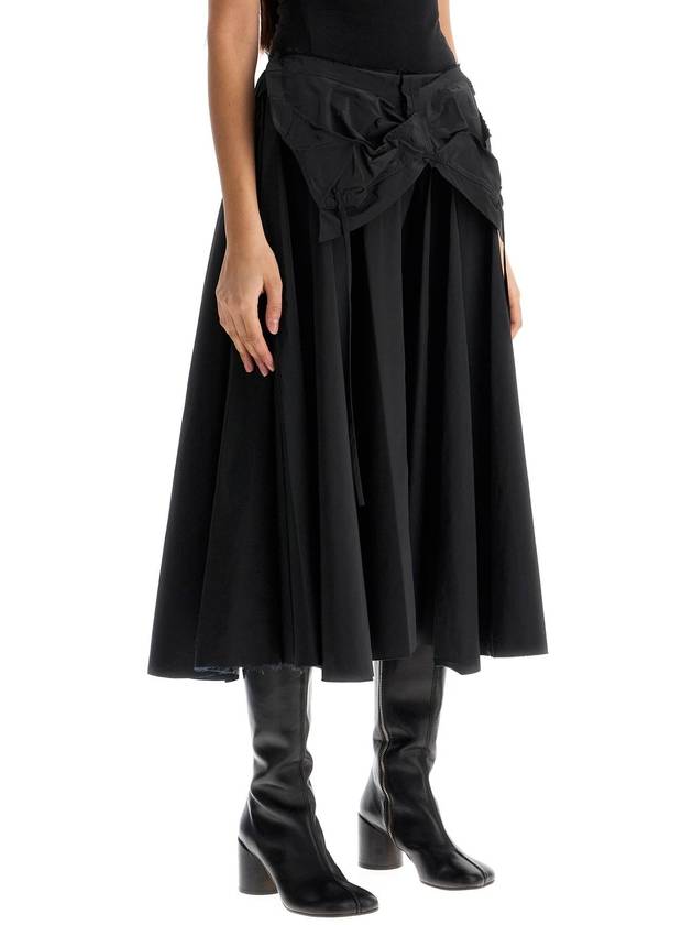 Women s Taffeta Midi A Line Skirt Black - MAISON MARGIELA - BALAAN 3