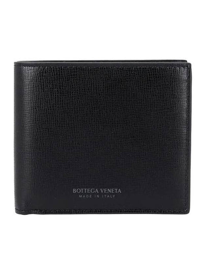 Men's Big Intrecciato Half Wallet Black - BOTTEGA VENETA - BALAAN 2