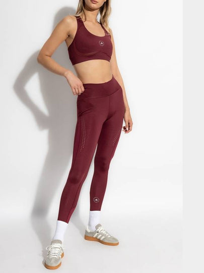 ADIDAS By Stella McCartney Training Leggings With Logo, Women's, Burgundy - ADIDAS - BALAAN 2