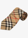 Men's Modern Cut Vintage Check Silk Tie Beige - BURBERRY - BALAAN 3