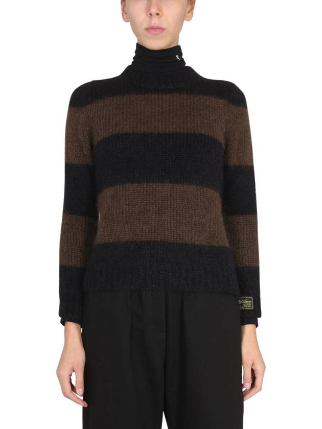 STRIPED CREW NECK SWEATER - RAF SIMONS - BALAAN 1