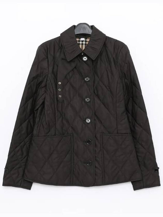 Diamond Quilted Thermoregulated Jacket Black - BURBERRY - BALAAN 2