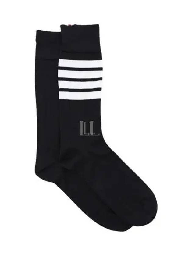 Men's Diagonal Light Weight Midi Socks Navy - THOM BROWNE - BALAAN 2