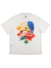 Swaying Flower Back Logo Short Sleeve T-Shirt White - WOOYOUNGMI - BALAAN 4