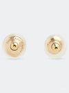 Cassandre Pearl Earrings in Metal Gold And Cream - SAINT LAURENT - BALAAN 8