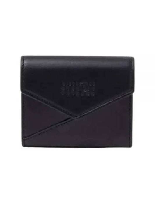 Japanese 6 Leather Card Wallet Black - MAISON MARGIELA - BALAAN 2