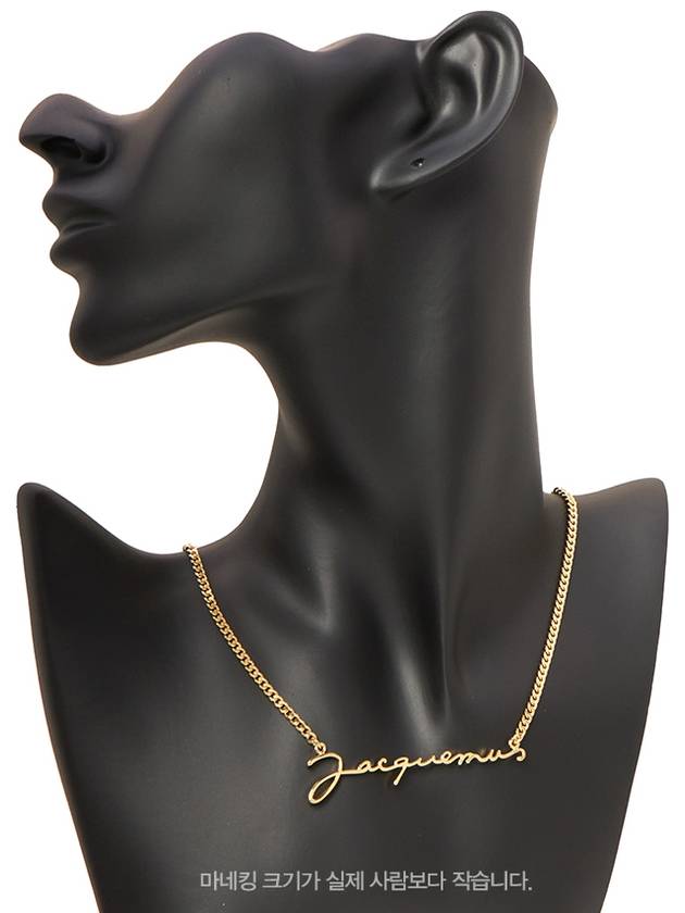 La Chain Signature Logo Chain Necklace Gold - JACQUEMUS - BALAAN 9