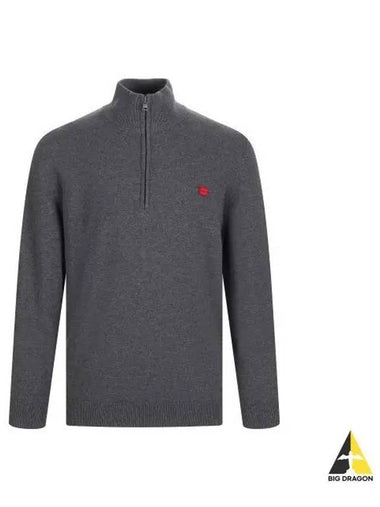 HUGO small logo patch half zip up knit 50474164 021 - HUGO BOSS - BALAAN 1