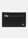 Logo Leather Card Wallet Black - TOM FORD - BALAAN 3