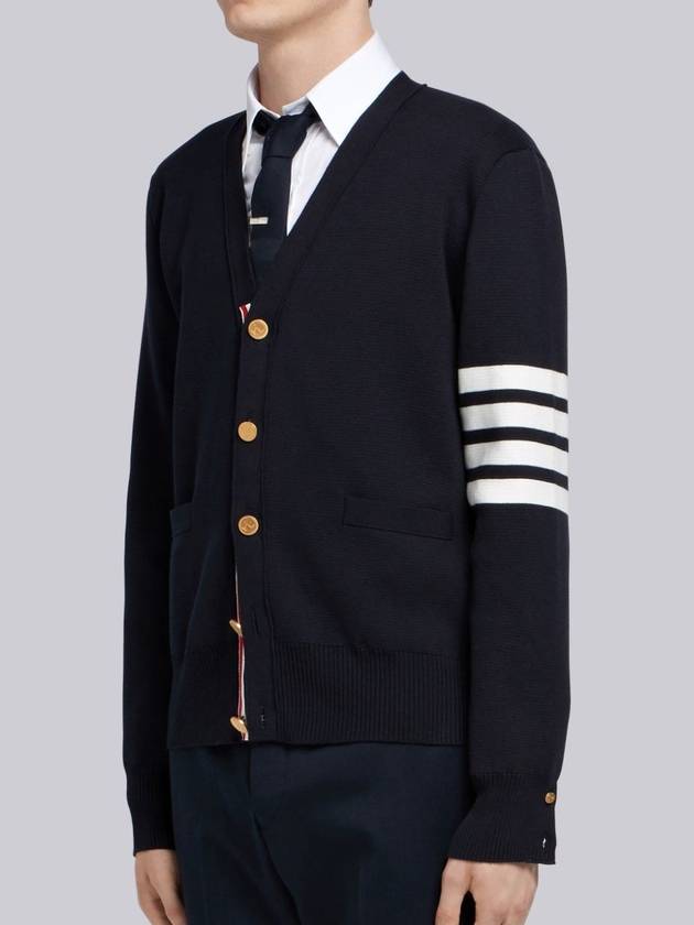 Milano Stitch 4 Bar Cardigan Navy - THOM BROWNE - BALAAN 3