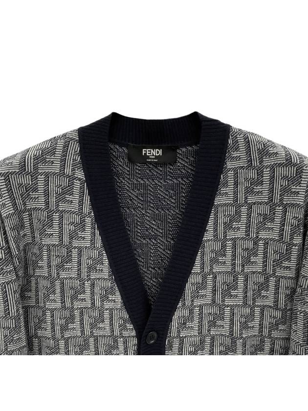 FF logo wool cardigan FZC491 - FENDI - BALAAN 3