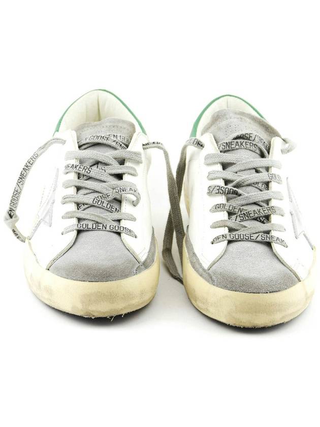 Superstar Green Heel Tab Leather Sneakers White - GOLDEN GOOSE - BALAAN 5