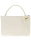 Leather Logo Clutch Bag White - JIL SANDER - BALAAN.