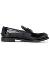 Brushed Leather Penny Loafers Black - MIU MIU - BALAAN 5