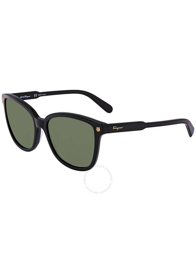 Eyewear Logo Square Sunglasses Green - SALVATORE FERRAGAMO - BALAAN 4