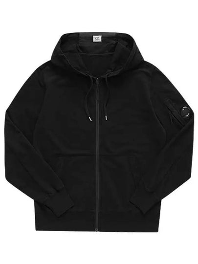 Light Fleece Zip Up Hoodie Black - CP COMPANY - BALAAN 2