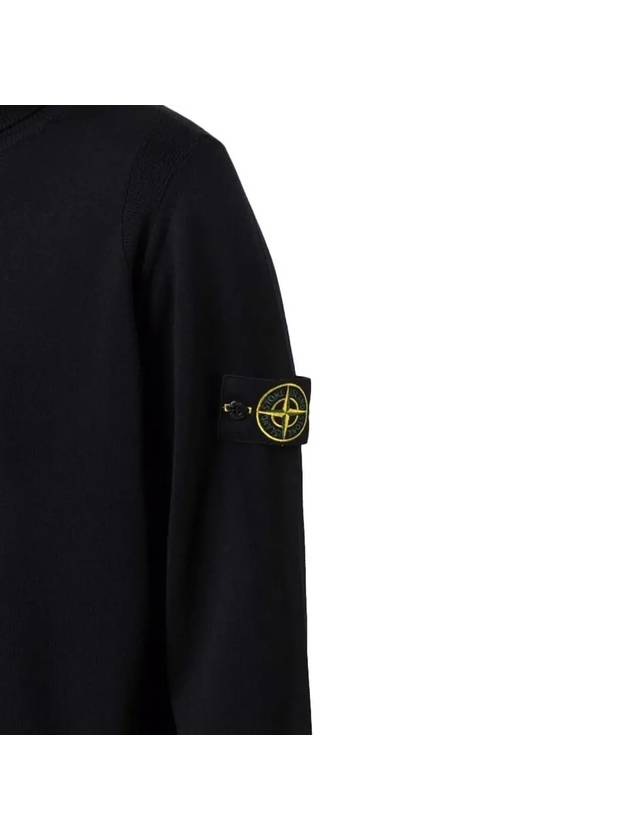 Men's Waffen Patch Light Pure Wool Turtleneck Navy - STONE ISLAND - BALAAN 5