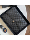 Gold CC Logo Classic Flap Caviar Clutch Bag Black - CHANEL - BALAAN 2