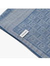 Gancini Monogram Print Stole Scarf Blue - SALVATORE FERRAGAMO - BALAAN 4