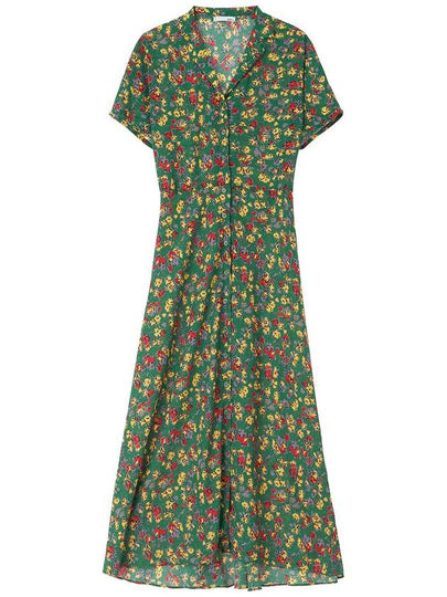 Special Pattern Picnic Short Sleeve Long Dress Green - RS9SEOUL - BALAAN 2