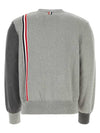 Fun Mix V-neck Cotton Cardigan Grey - THOM BROWNE - BALAAN 3