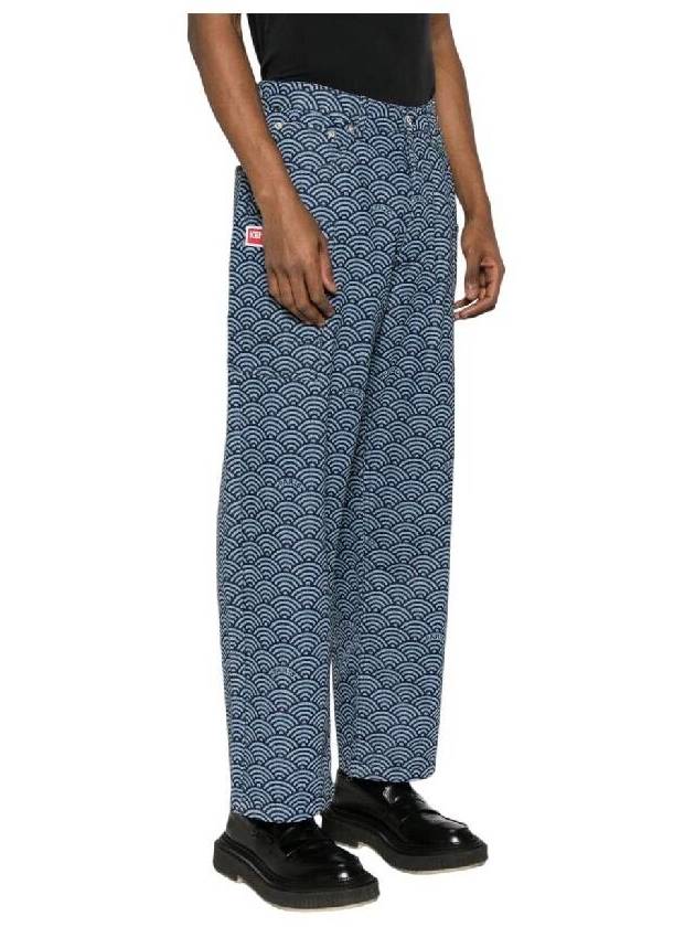 Kenzo Geometric-Pattern Denim Pants, Waist Size 29" - KENZO - BALAAN 2