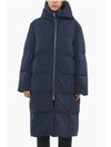 Quilted Hood Down Long Padded Navy - JIL SANDER - BALAAN 1