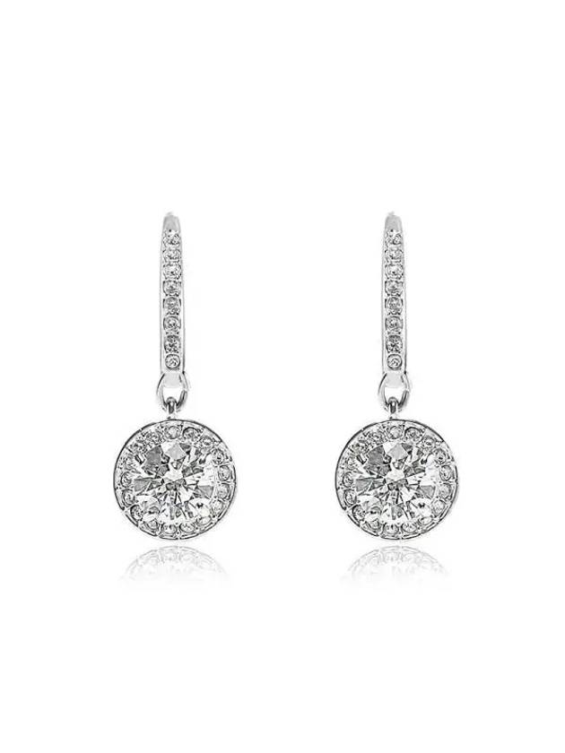 Una Angelic Crystal Drop Earrings Silver - SWAROVSKI - BALAAN 3