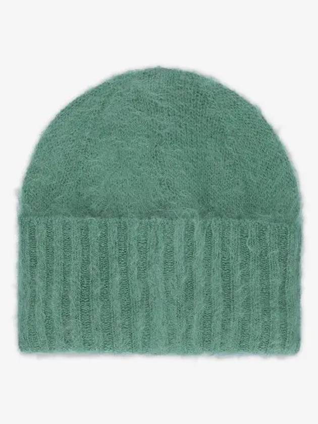 Brushed Super Kid Mohair Knit Beanie Green A23AC08KMGREEN - AURALEE - BALAAN 1