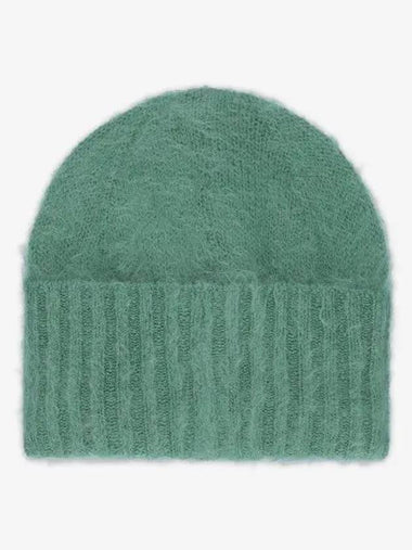 Brushed Super Kid Mohair Knit Beanie Green A23AC08KMGREEN - AURALEE - BALAAN 1