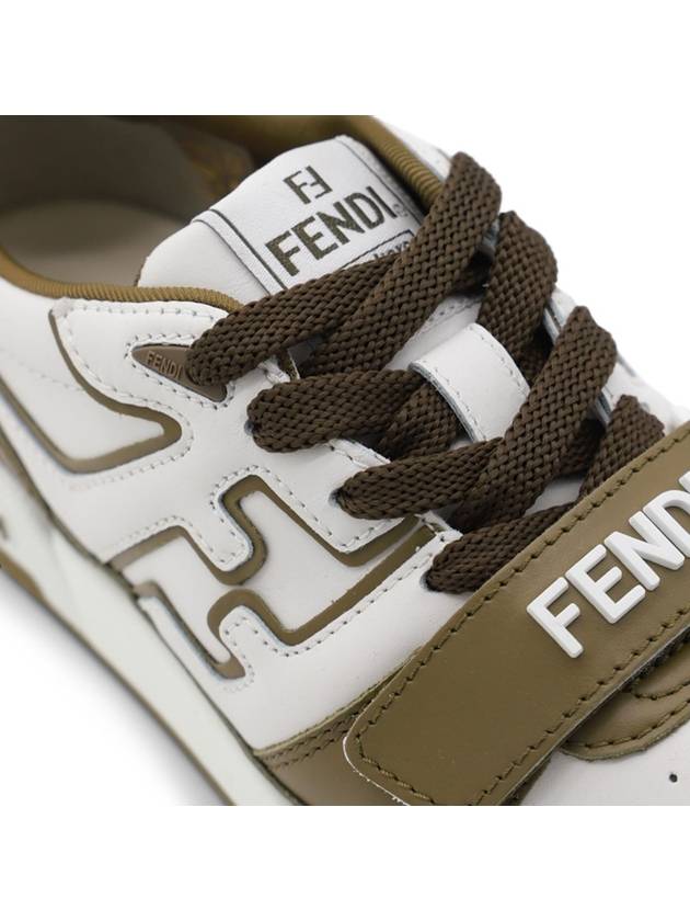 Women's Match Logo Lettering Low Top Sneakers Green - FENDI - BALAAN 5