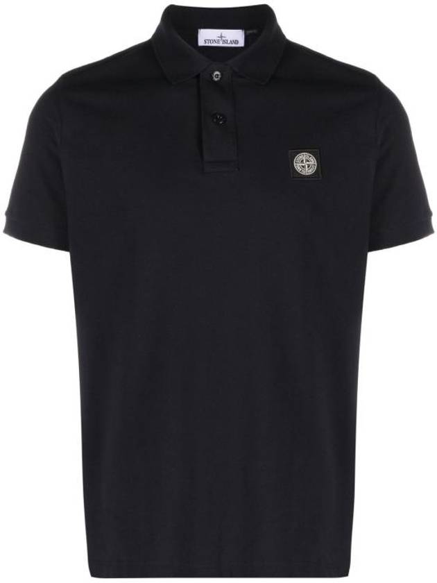 Men's Logo Patch Polo Shirt Navy - STONE ISLAND - BALAAN 2