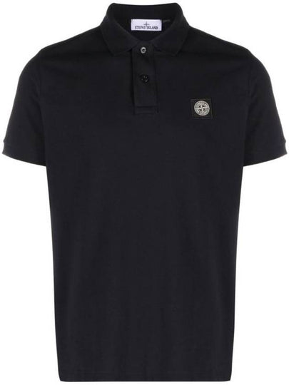 Men's Logo Patch Polo Shirt Navy - STONE ISLAND - BALAAN 2