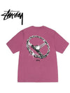 Chain Link Short Sleeve T Shirt Berry - STUSSY - BALAAN 2