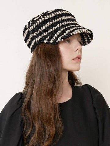 Tricot Cap Oblique - BROWN HAT - BALAAN 1