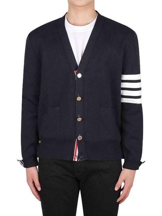 Milano Stitch 4 Bar Cardigan Navy - THOM BROWNE - BALAAN 2