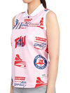 Airline All Over Sleeveless Polo Pink - HORN GARMENT - BALAAN 3