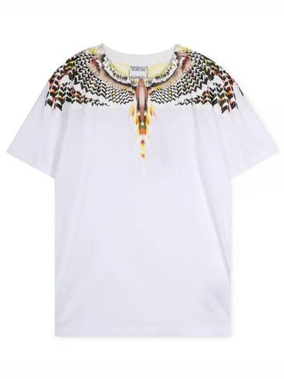 Wing Print Short Sleeve T-Shirt White - MARCELO BURLON - BALAAN 2