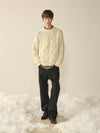 Mohair Fisherman Sweater Cream - KINETO - BALAAN 2