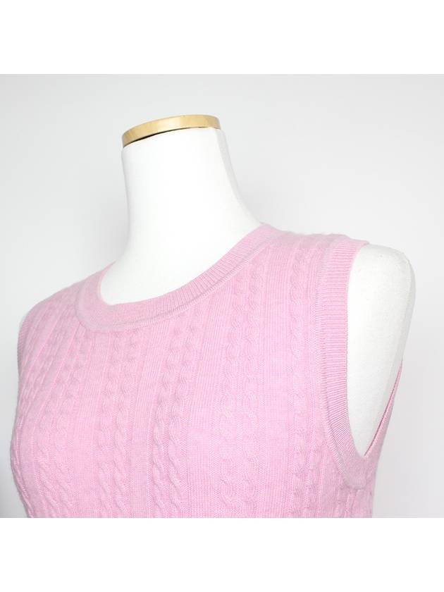 Light pink wool cashmere knit vest 44 - SANDRO - BALAAN 4