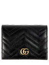 GG Marmont Matelasse Flap Card Wallet Black - GUCCI - BALAAN 2