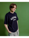 Men's Signature Arch Logo Short Sleeve T-Shirt Navy - ALEX&AIDEN - BALAAN 6