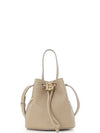 Logo Leather Mini Bucket Bag Beige - BURBERRY - BALAAN 2