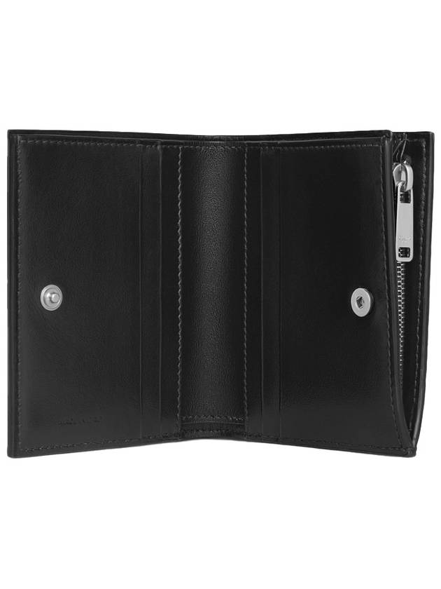 Triomphe Embossed Calfskin Compact Wallet Black 10E493FQC 38SI - CELINE - BALAAN 5