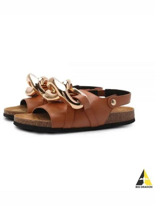 J W Anderson Women s Chain Sandals Brown ANW38004A - JW ANDERSON - BALAAN 1