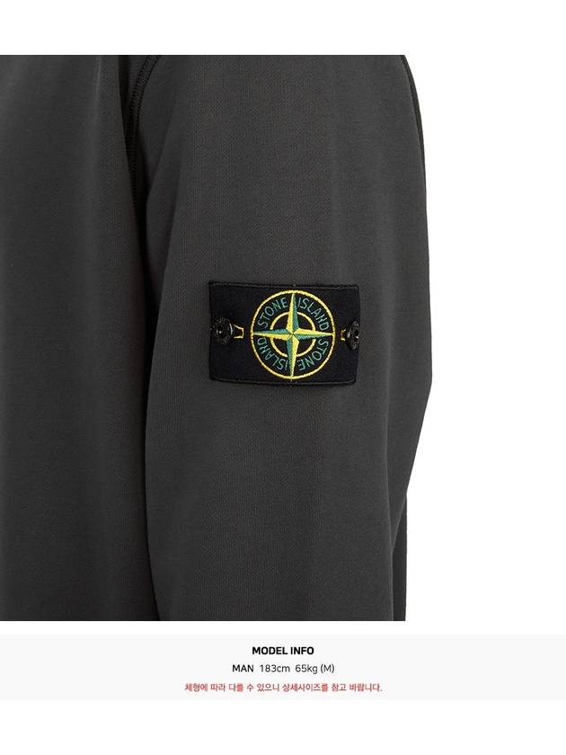 Wappen Patch Garment Dyed Sweatshirt Charcoal - STONE ISLAND - BALAAN 7