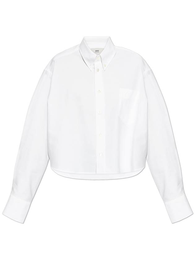 Ami Alexandre Mattiussi Shirt With Logo, Women's, White - AMI - BALAAN 1