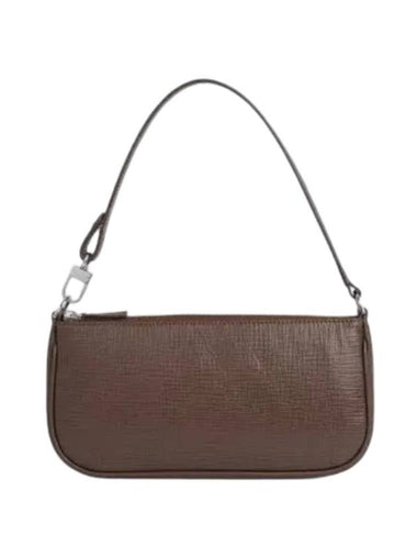 Rachel Leather Shoulder Bag Brown - BY FAR - BALAAN 1