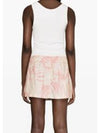 O Myrti Zebra Camo Twill Mini H Line Skirt Pink - DIESEL - BALAAN 4